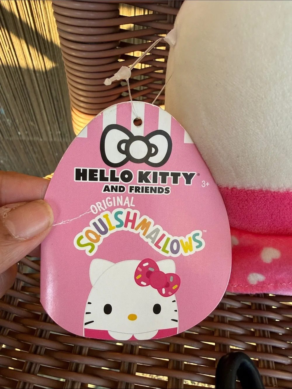 NWT Original Squidhmallows Hello Kitty Heart Polka Dot Dress